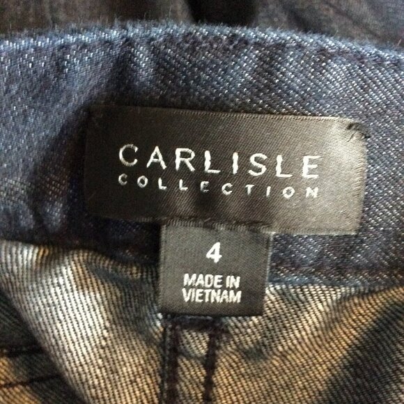 Carlisle Collection Jeans Size 4 Buttoned Side Pockets - Picture 7 of 9